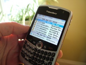 BlackBerry email on the BB 8330