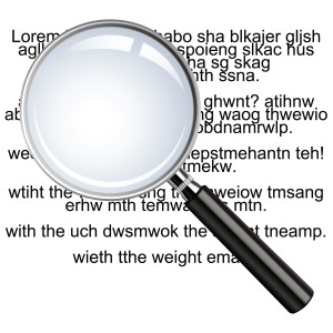 Realistic vector magnifying glass