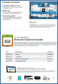 wholesale newsletter example