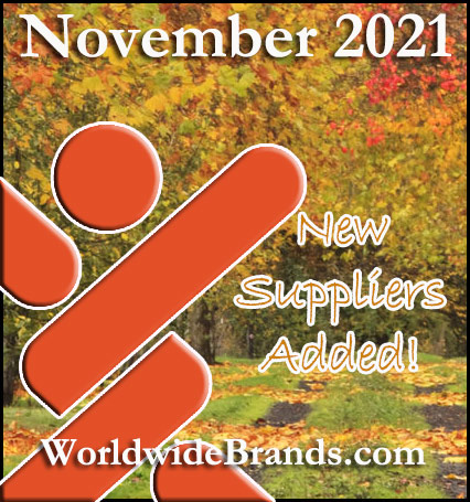 November 2021 New Suppliers & Dropshippers Added at WorldwideBrands.com
